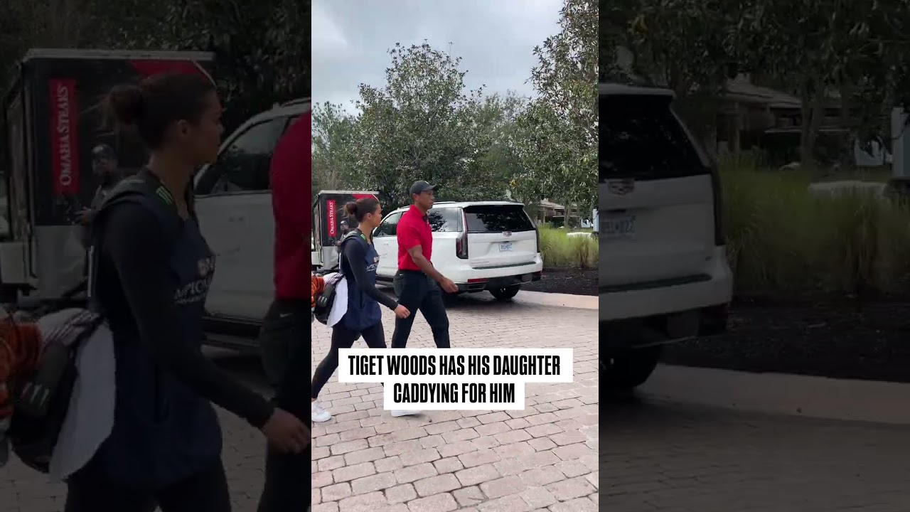 Tiger Woods’ Daughter Caddies for her Dad. Thoughts? #tigerwoods #samwoods #pgatour