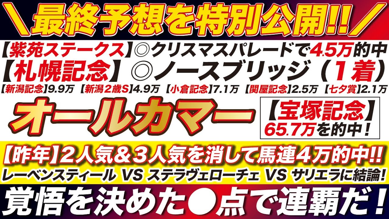 《最終予想を公開》 オールカマー 2024【予想】レーベンスティール VS ステラヴェローチェ VS サリエラの３強対決に結論！絞った●点で今年も勝つ！