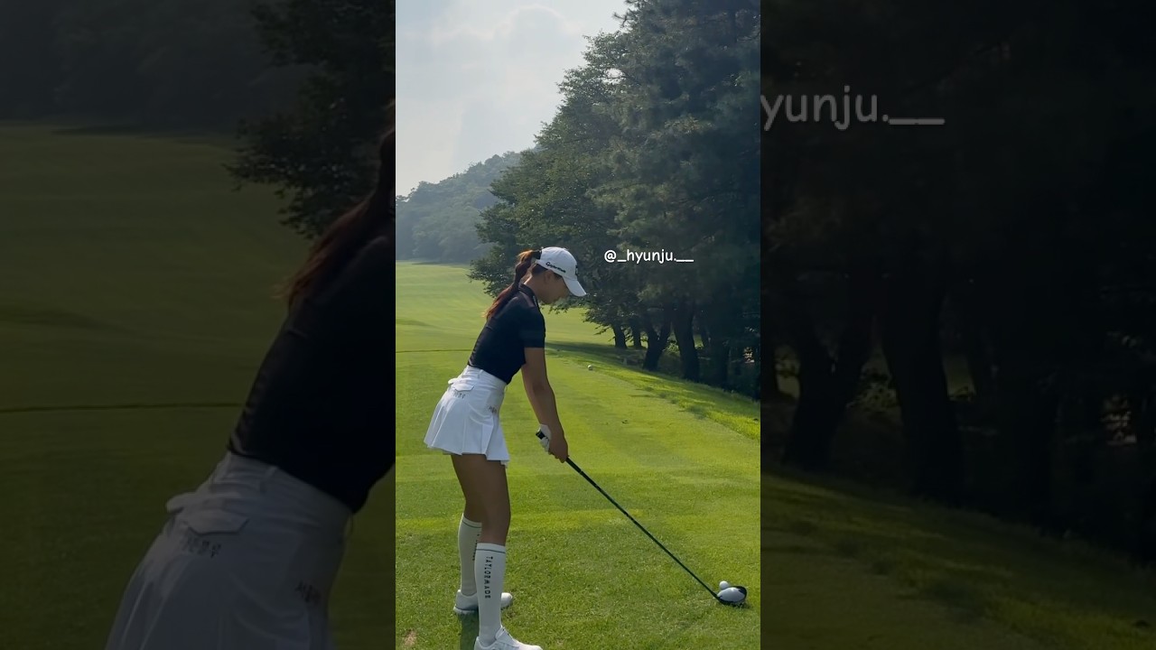 외모처럼 시원시원한 샷 #유현주프로 #골프 #골프스윙 #드라이버스윙
