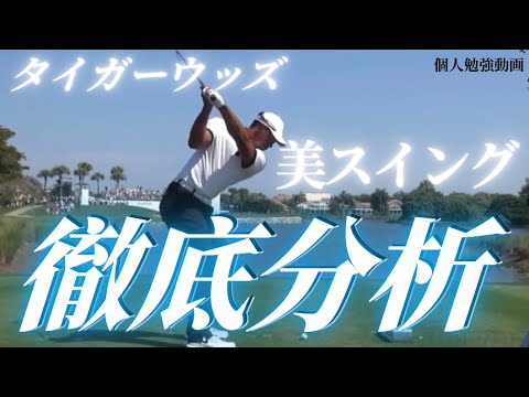 タイガーウッズ全盛期　歴代【美スイング】2選を凝視してイメージを作って吸収する動画　イメトレ用