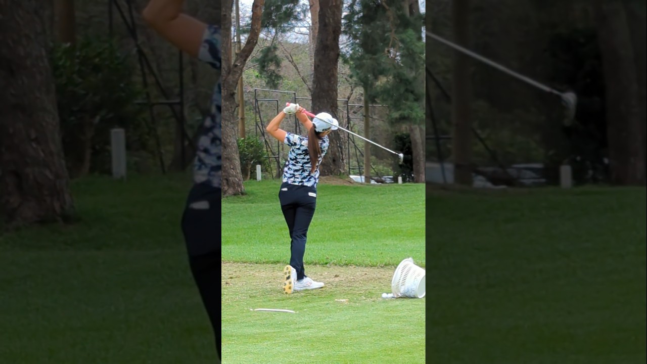【金澤志奈】日本女子オープンゴルフ  練習日ドライビングレンジ  #女子ゴルフ #golf