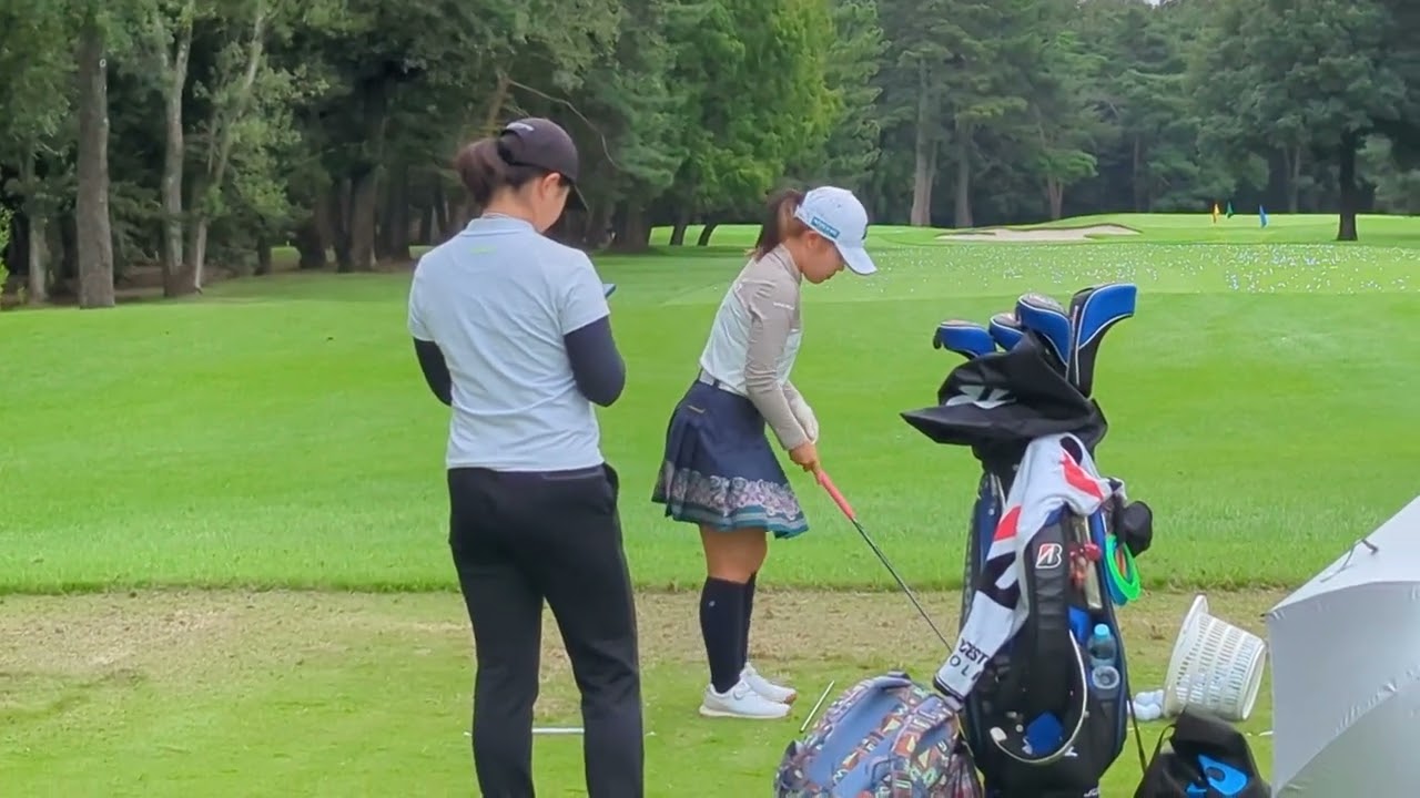 【古江彩佳】日本女子オープンゴルフ選手権 2024 ドライビングレンジ  女子ゴルフ JLPGA