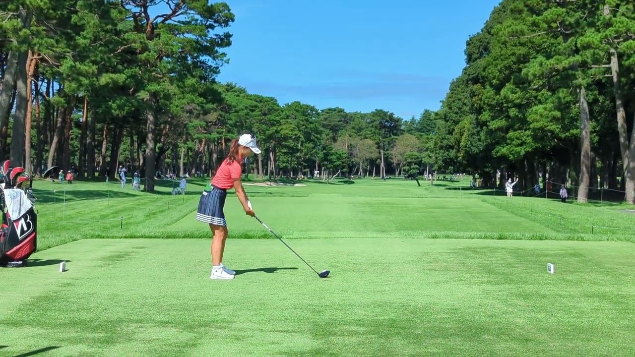 【華麗なスイング】鶴岡果恋  日本女子オープンゴルフ選手権 2024  女子ゴルフ JLPGA