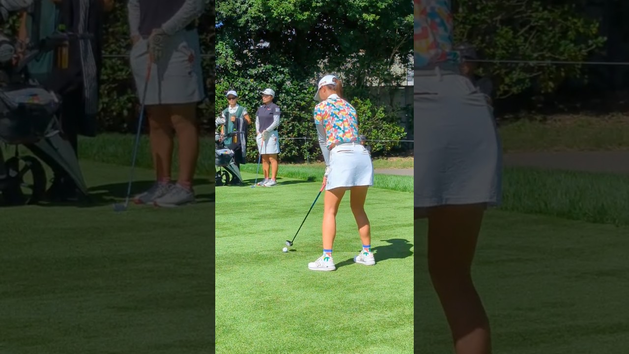 【清楚系】金澤志奈  気品溢れる  #女子ゴルフ #golf