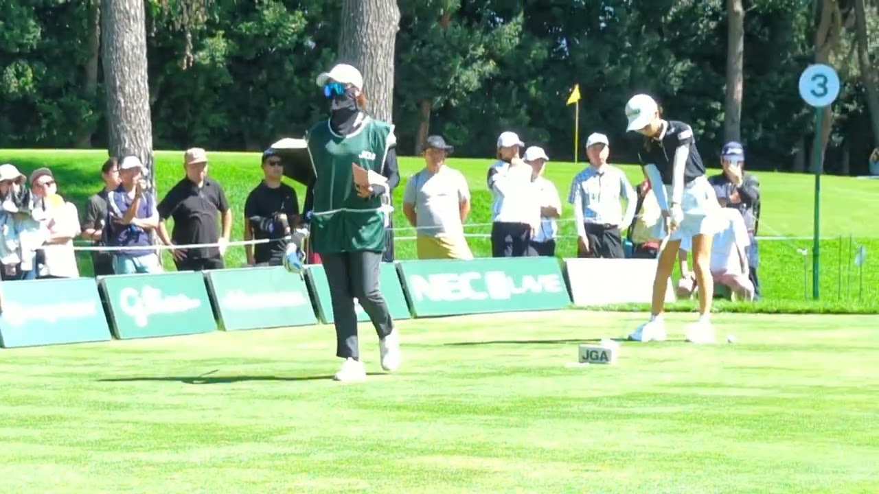 安田祐香  日本女子オープン2024  3番ホール ティーショット 女子ゴルフ JLPGA