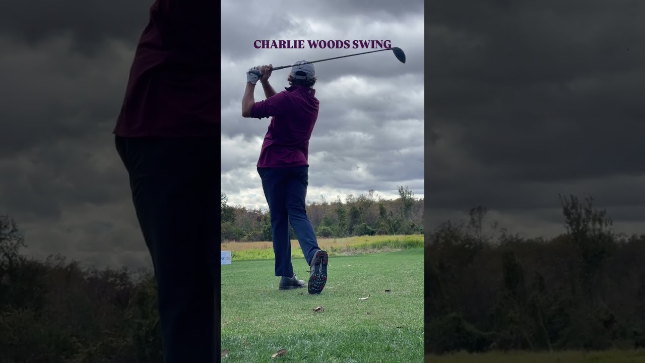 Tiger Woods' son has an INSANE swing. #tigerwoods #charliewoods #golf #pgatour #golfswing