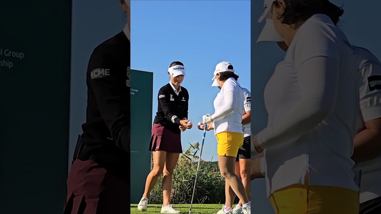 선수들 본인 볼 확인하는 시간.리디아고&정슬기&안선주