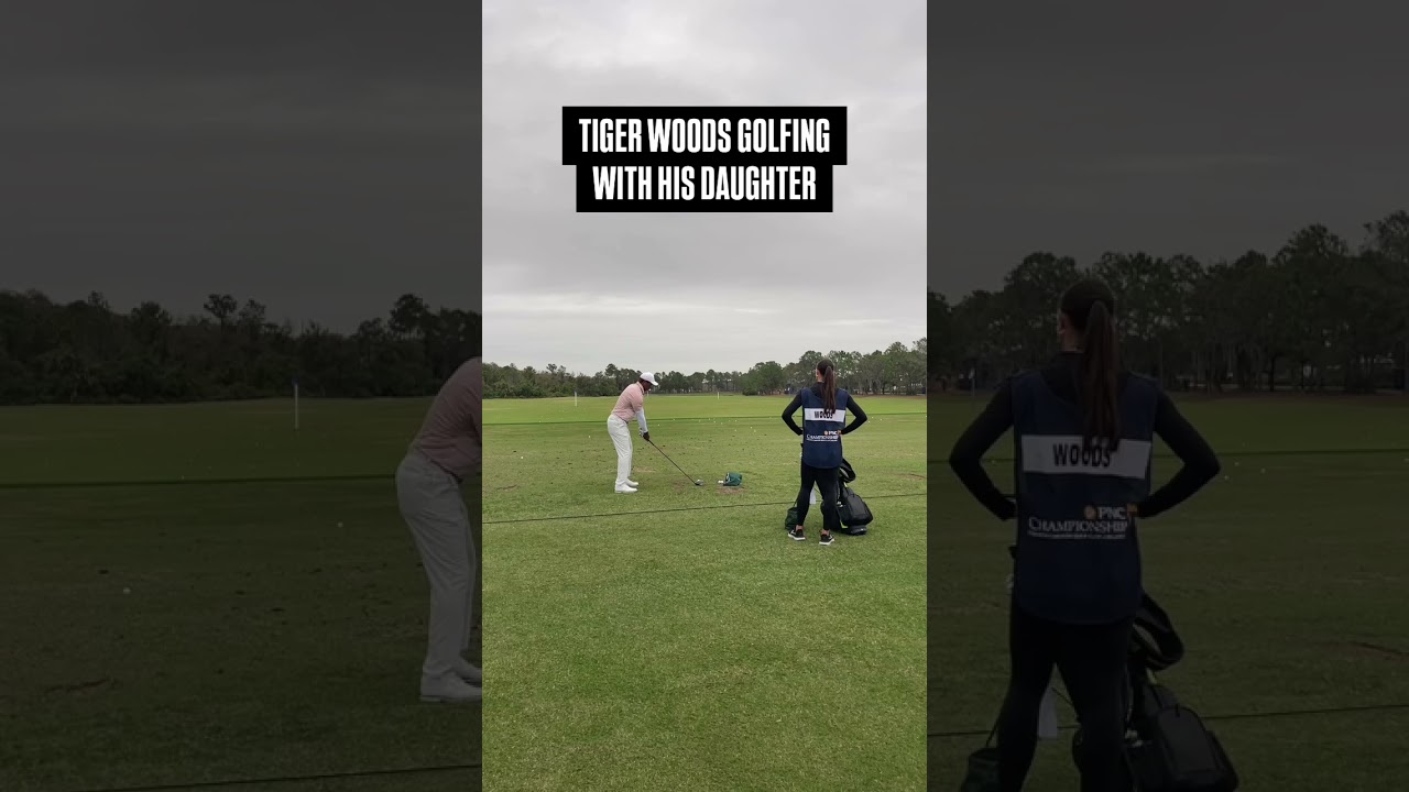Tiger Woods father-daughter golf day with Sam Woods. ♥️ #tigerwoods #pgatour #samwoods #golf