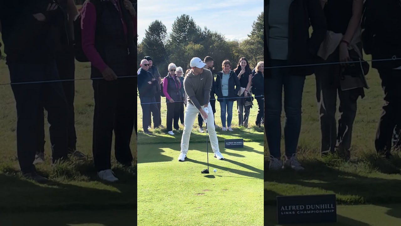 Rory McIlroy Driver Front On Swing Carnoustie 2024 #golf #golfswing