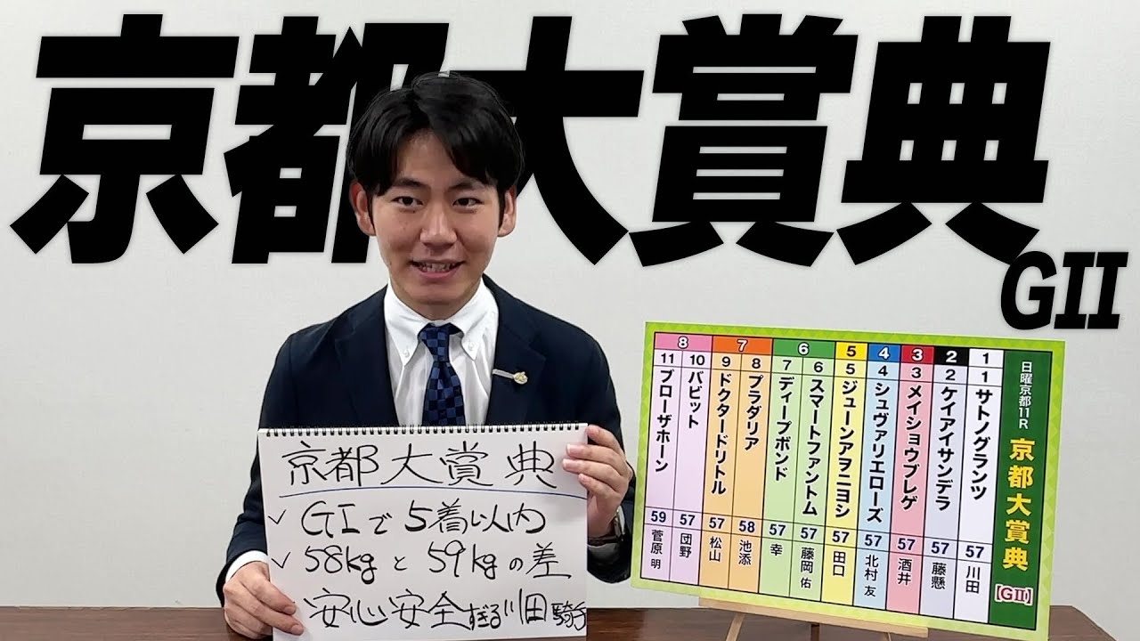 【京都大賞典】立川アナのチョイ足しキーワード『GIで5着以内、58kgと59kgの差、安心安全すぎる川田騎手』