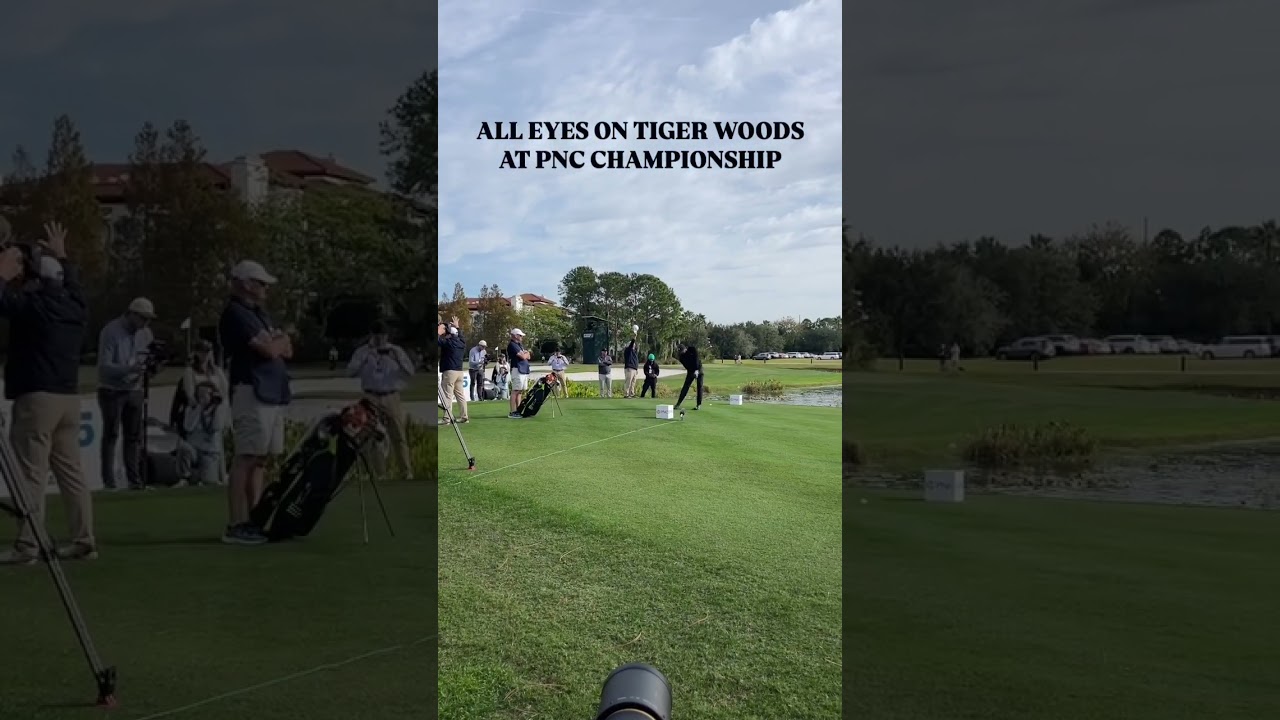 Everyone has their phone out for Tiger Woods. ⛳️ #tigerwoods #golf #pgatour