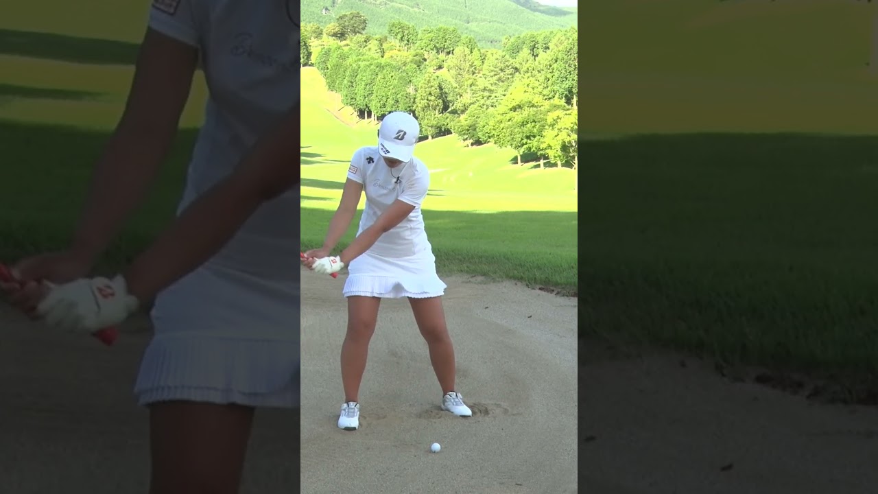 【バンカー超攻略】フワッと上がって出てくれる打ち方 #バンカー #ゴルフレッスン #プロゴルファー  #渡邉彩香