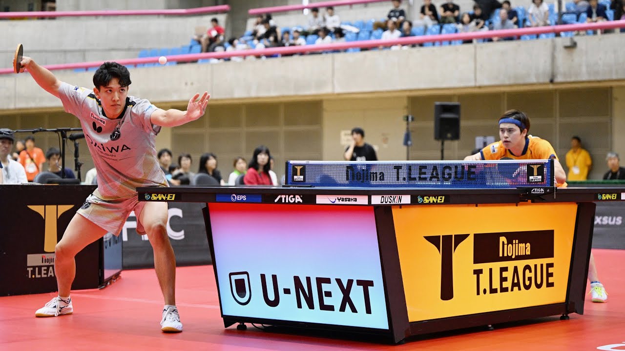 森薗政崇 vs 五十嵐史弥 TFINALGAME 静岡ジェード vs 金沢ポート ノジマTリーグ2024-2025 2024年9月8日 富士宮市民体育館 第1G【卓球 Tリーグ公式】