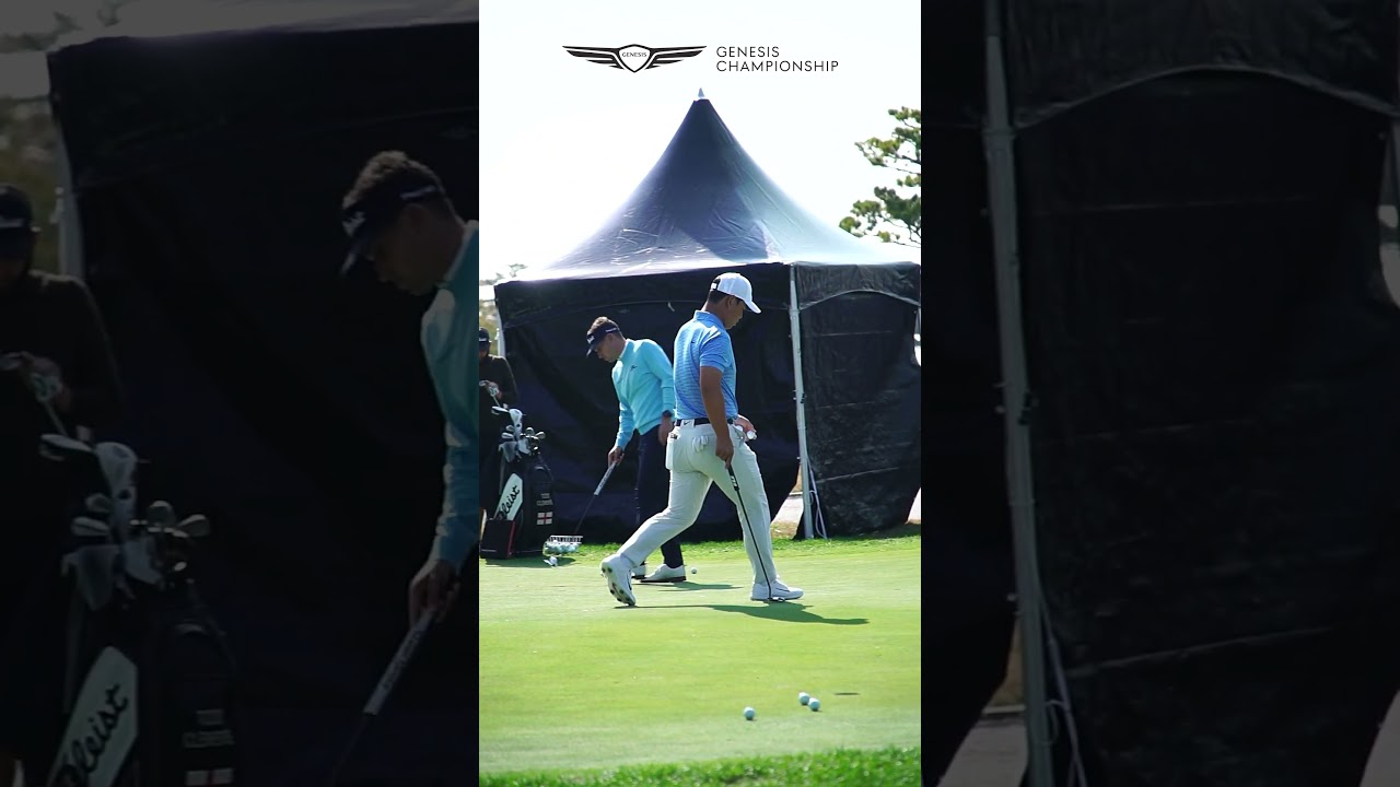 [제네시스 챔피언십]갤러리들의 큰 관심을 받은 김주형 선수의 연습!