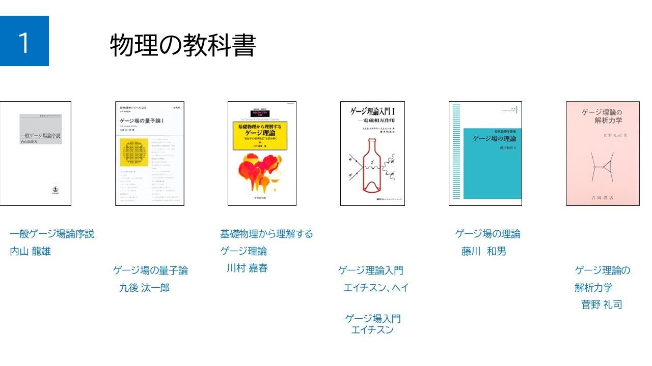 目次で読み解くゲージ理論