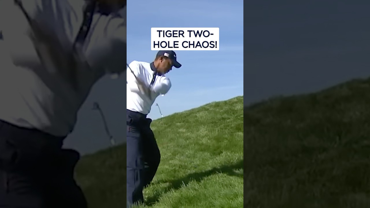 Tiger Woods' WILD two holes! 😬