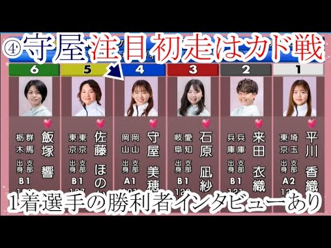 【平和島競艇】注目初走は「4カド戦」④守屋美穂VS①平川香織ら5選手。1着選手のインタビューあり