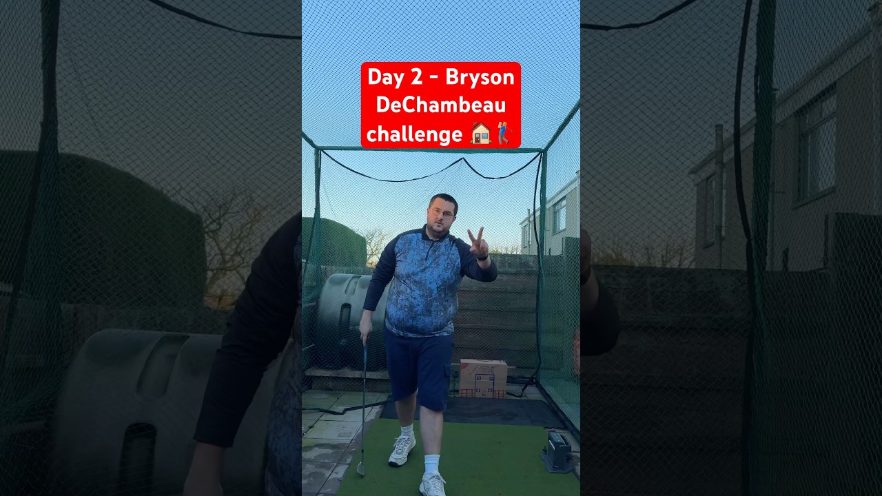 Day 2 of Bryson DeChambeau challenge @brysondechambeau - did we make it already? 🏠🏌🏼‍♂️😮‍💨