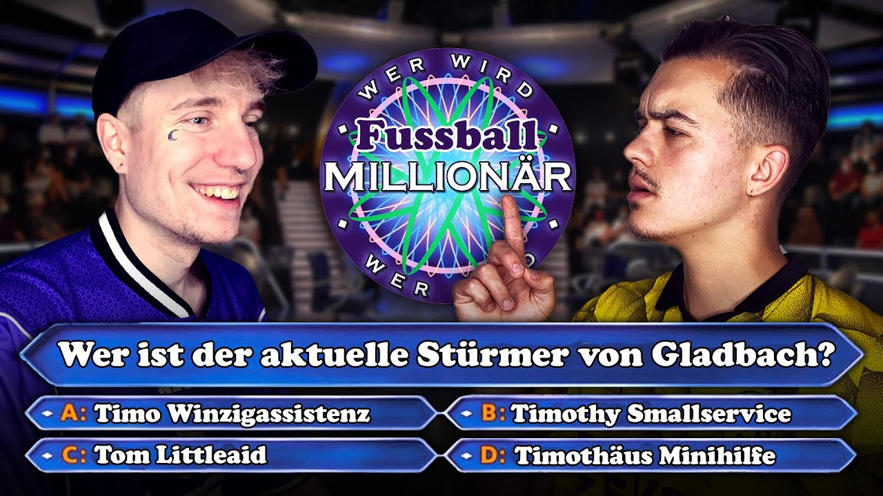 Freches Fussball WER WIRD MILLIONÄR mit DENNY 💼💰 (Live in Frankfurt)