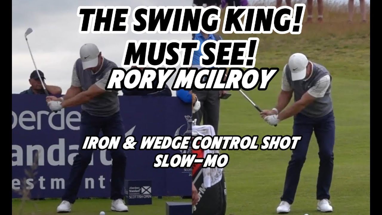 스윙의교과서! 로리맥길로이 아이언스윙 슬로우모션 정면뷰 정상속도+슬로우모션.