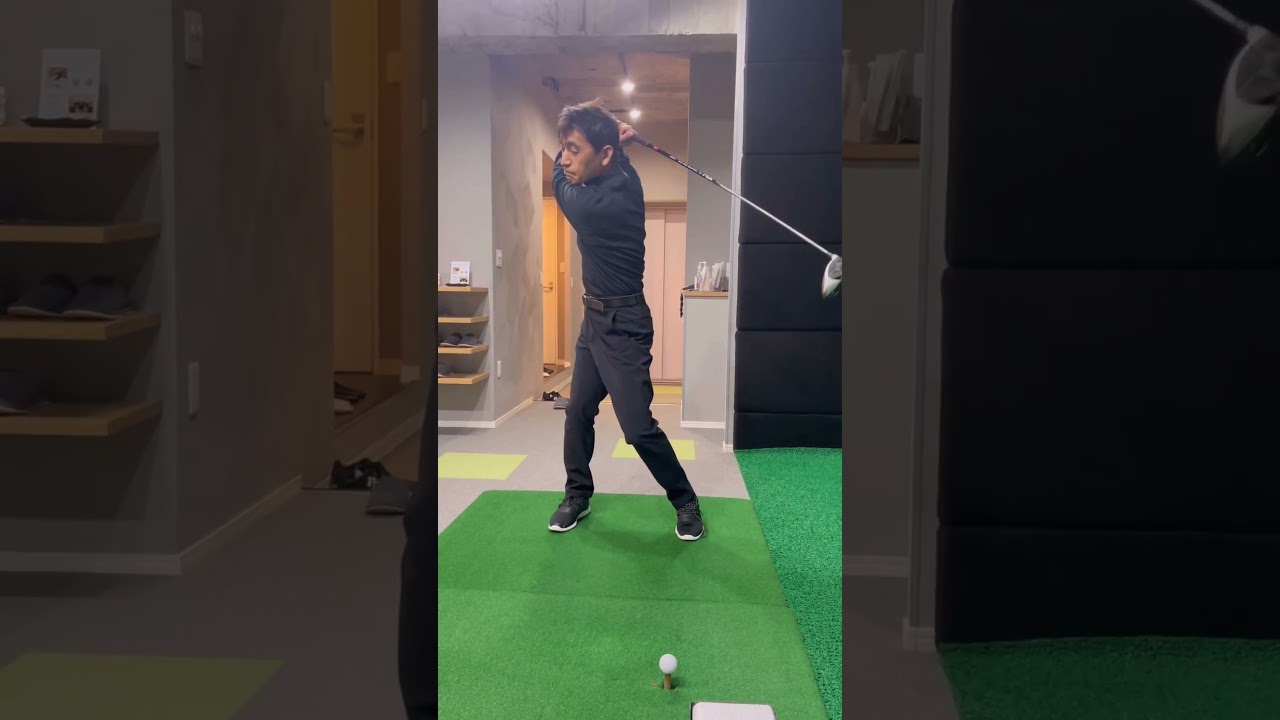 ボールに合わせちゃう人は背中越し（後ろ）に飛ばすイメージを持って振ろう！#ゴルフ #shorts