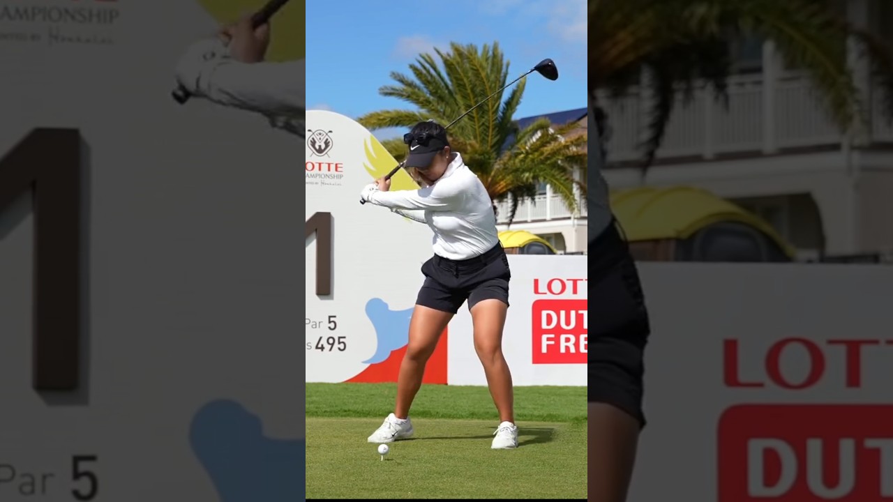 Perfect!!!! 파워 넘치는 티샷. Insatagram@lpga_tour