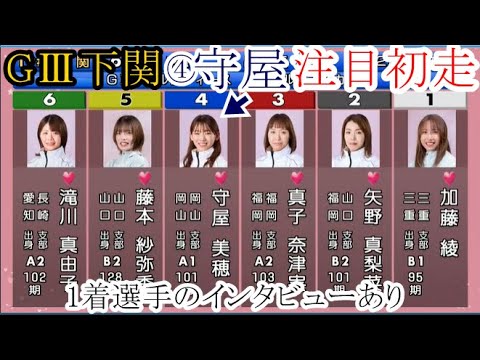 【GⅢ下関競艇】④守屋美穂、注目初走は4カド戦。結果は如何に？