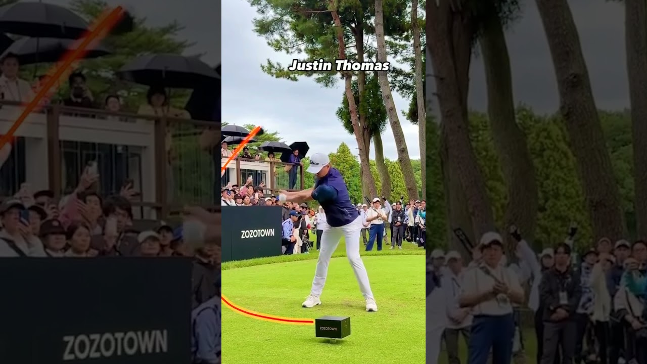 2024 Power Hitter Justin Thomas Awesome Swing Motion & Swing Sequence