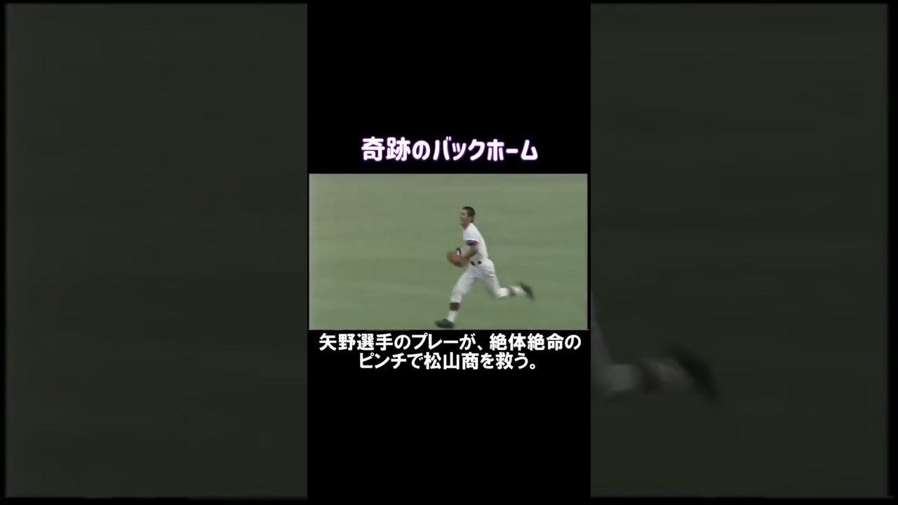 「奇跡のバックホーム｜松山商が甲子園決勝で生んだ伝説の瞬間！」 #shorts
