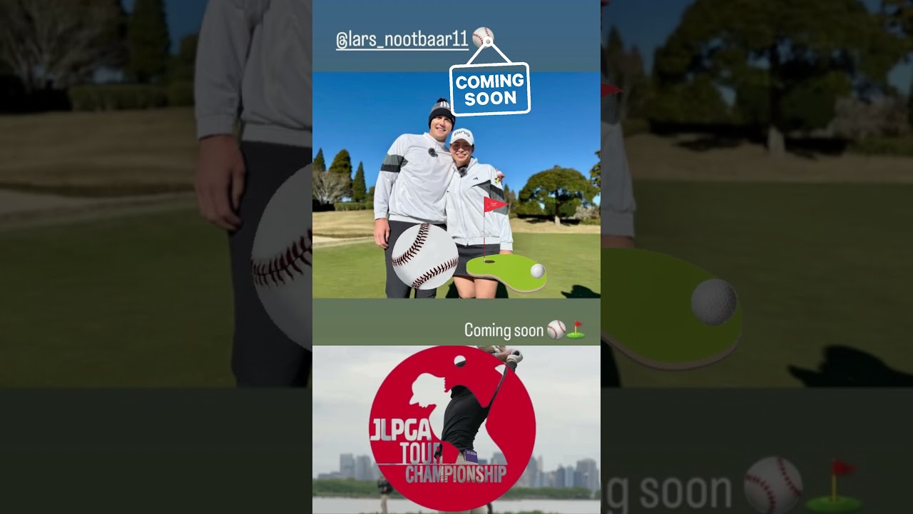 女子ゴルフ渋野日向子が野球選手にギュッと肩を抱き寄せられ…💓女子ゴルフ #shorts