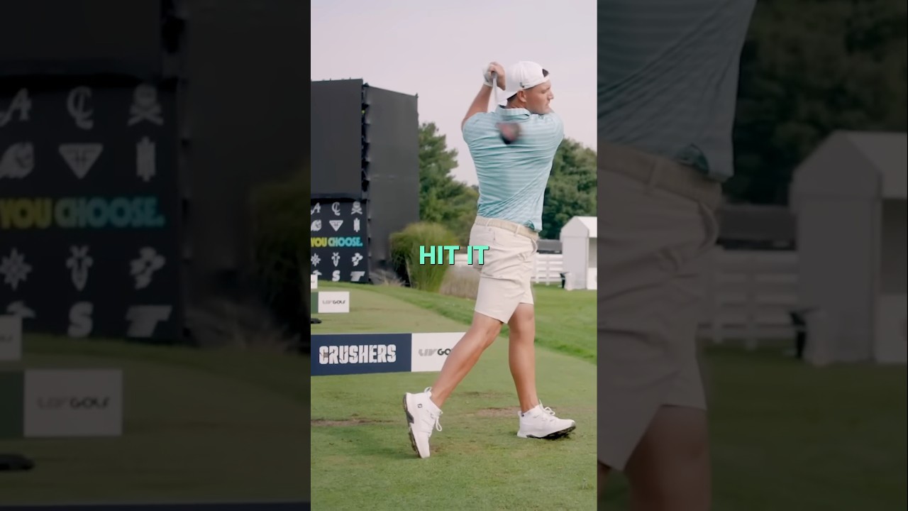 Bryson DeChambeau striping drives with his EYES CLOSED #golfshorts #golfswing #golfer