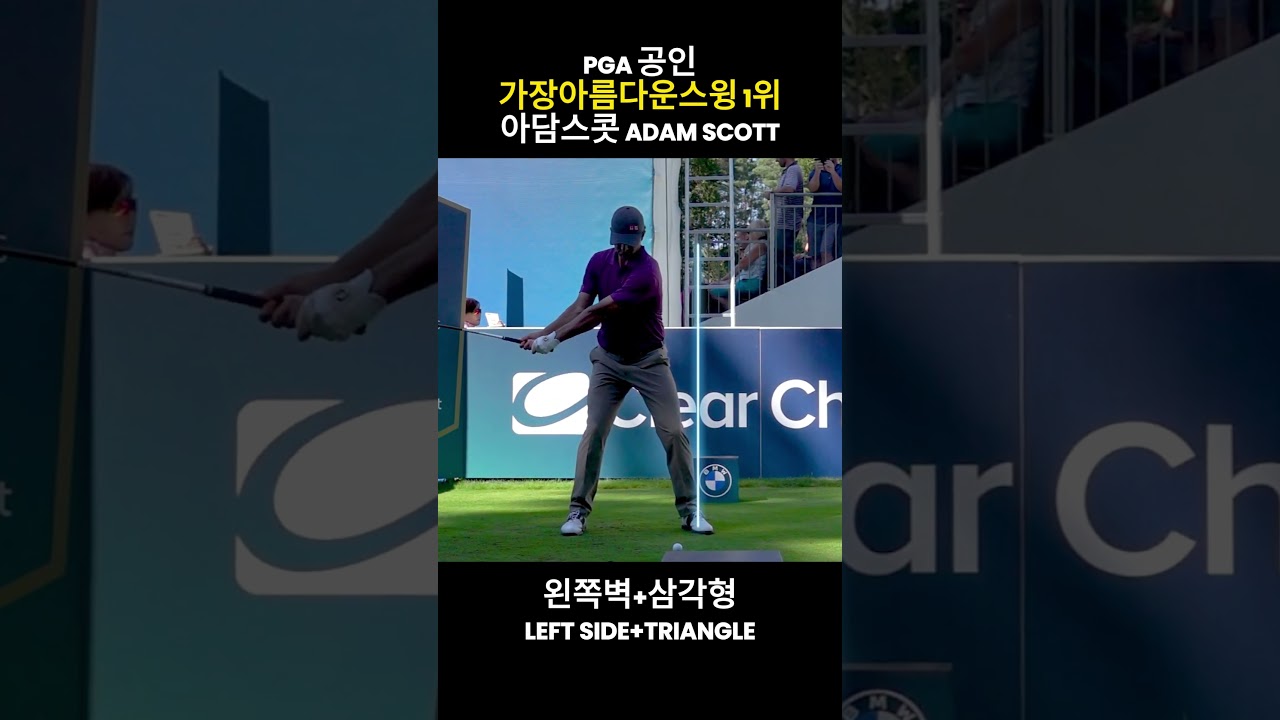 세계에서 가장아름다운 드라이버스윙1위 아담스콧 드라이버스윙 슬로우모션 #스윙 #golf #골프