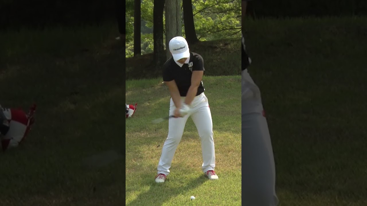 【元世界一が教える】つま先下がりを上手く打つコツ #ゴルフ #ゴルフレッスン