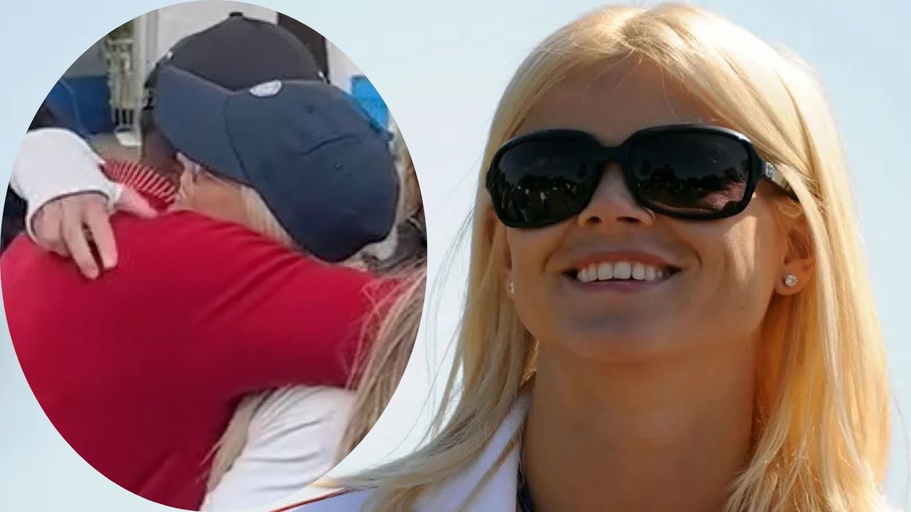Tiger Woods and ex-wife Elin Nordegren share a heartfelt embrace at the PNC Championship
