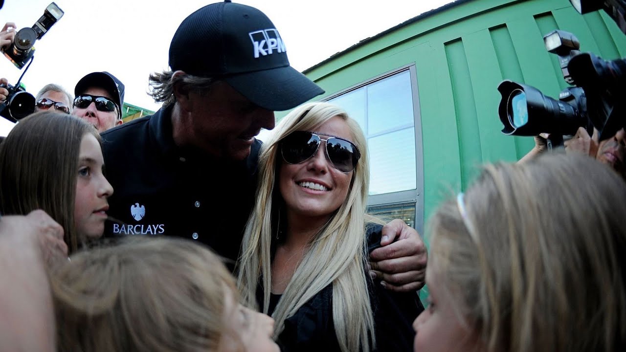 "I don't normally shed tears over wins" - When Phil Mickelson got emotional hugging his ailing.