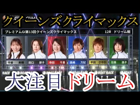 【GⅢクイーンズ競艇】ドリーム①守屋美穂②田口節子③寺田千恵④長嶋万記⑤平田さやか⑥日高逸子