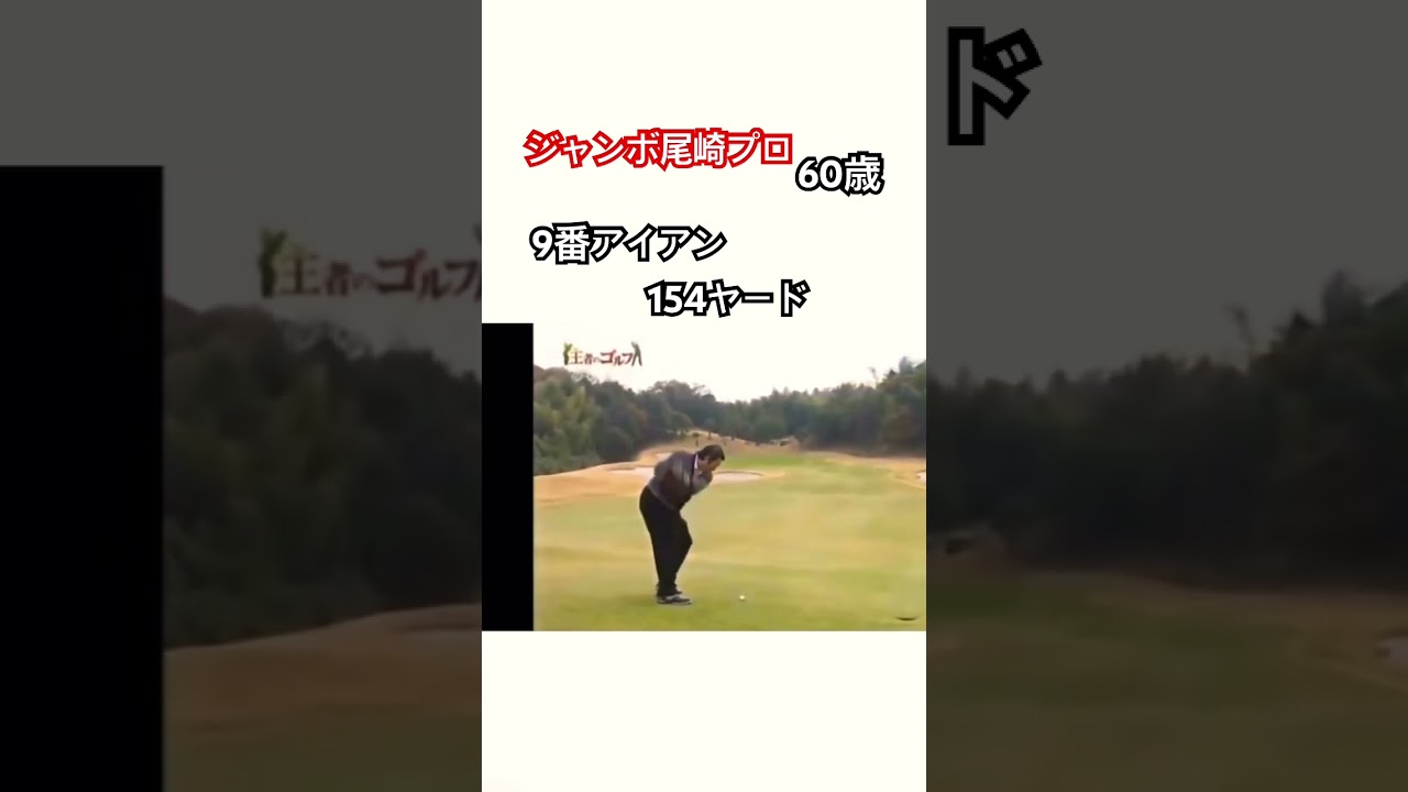 60歳のジャンボ尾崎プロ✨9番アイアン154ヤードショット！ #ゴルフ #golf #ジャンボ尾崎