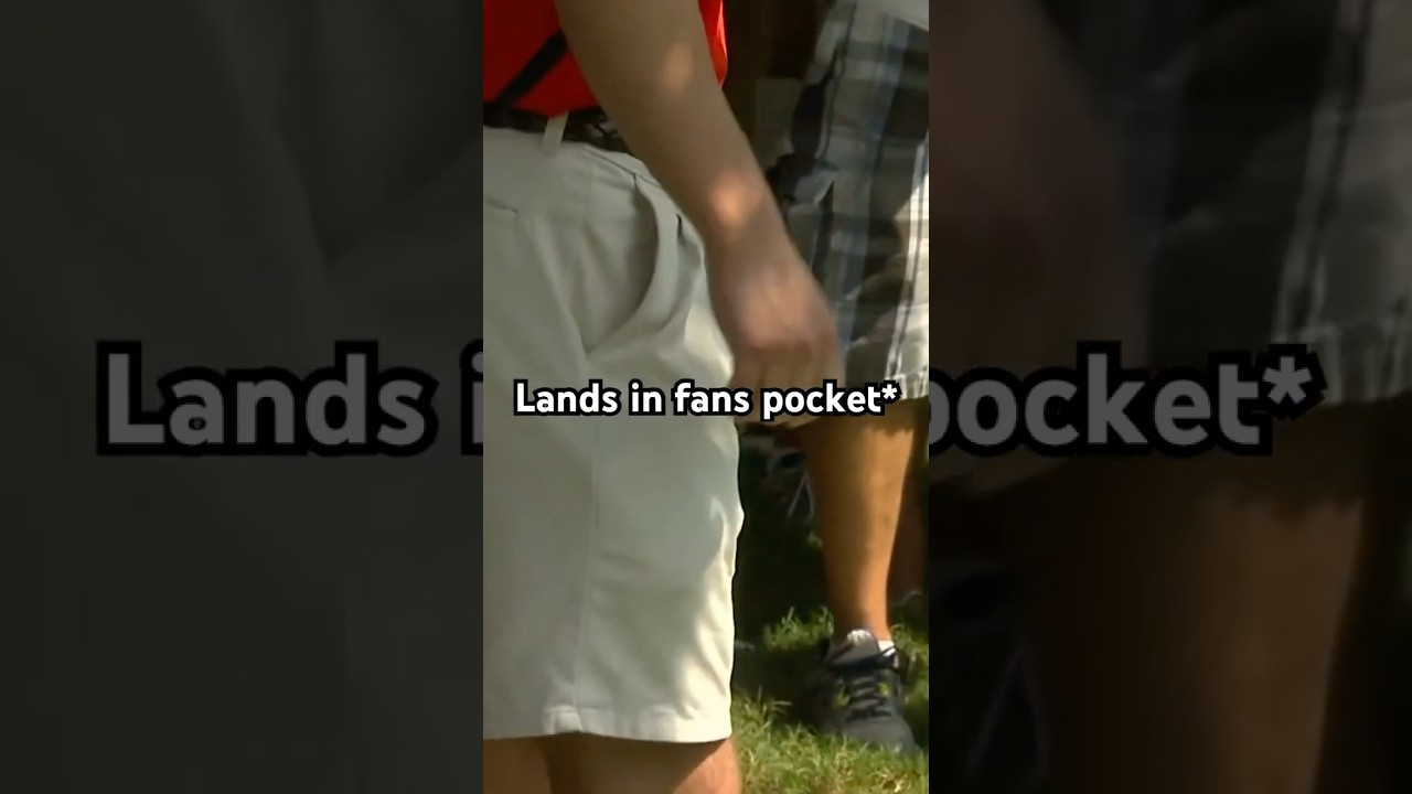 Rory Mcilroy hits ball that lands in man’s pocket 😂 #rorymcllroy #goodgood #pgatour #golf #shorts