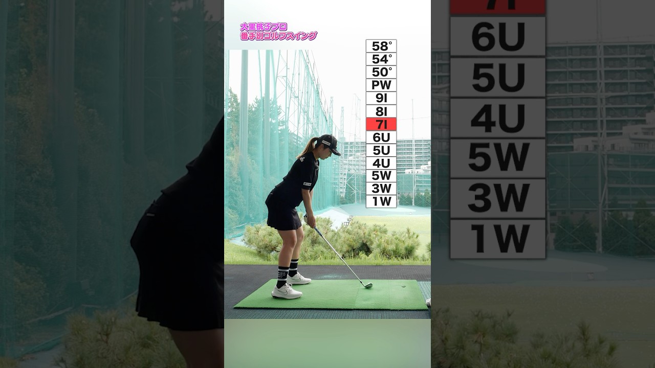 【プロのスイングを全部見せます!!】大里桃子プロのスイングを後方からチェック！#ゴルフ #ゴルフ練習動画 #大里桃子 #ゴルフスイング #プロゴルファー