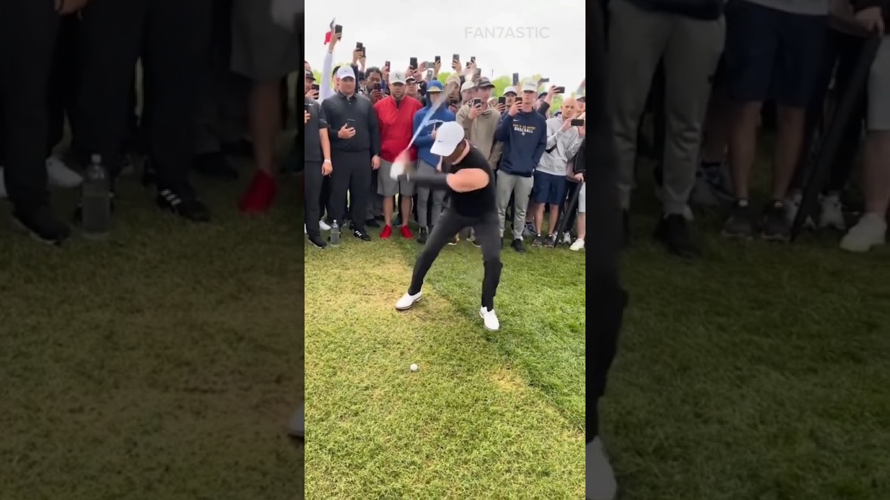 Tiger Woods Low Draw Stinger Shot Golf Iron Swing