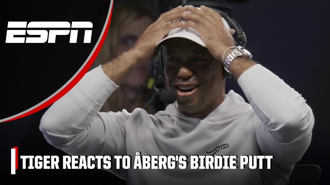 Tiger Woods couldn’t believe Ludvig Åberg's 32-foot birdie putt | TGL on ESPN
