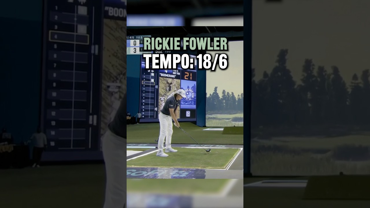 Rickie Fowler’s golf swing tempo at his first TGL match! #golf