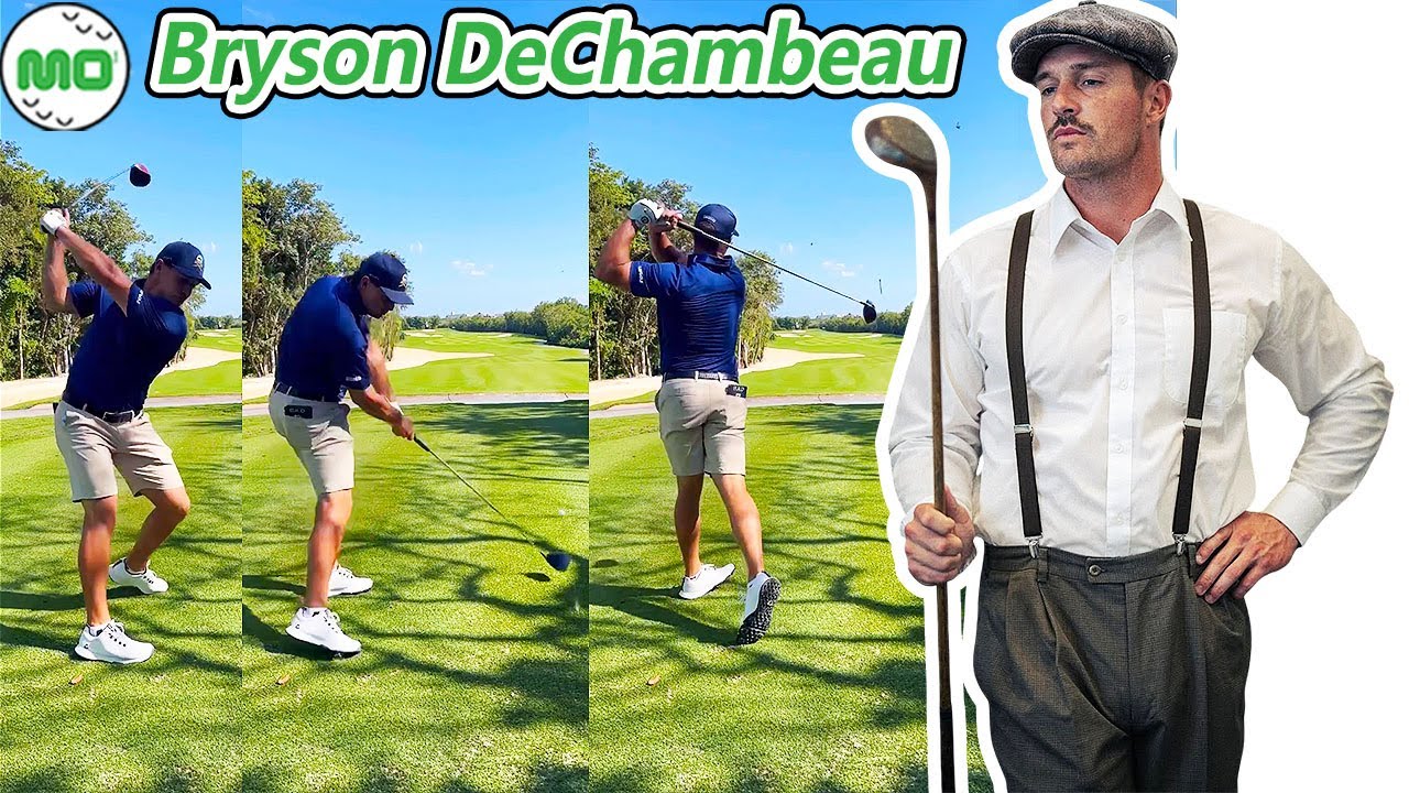 Bryson DeChambeau ブライソン・デシャンボー 米国の男子ゴルフ スローモーションスイング!!!