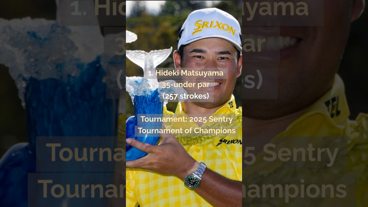 [최저타 신기록] PGA Tour history #pga #hidekimatsuyama