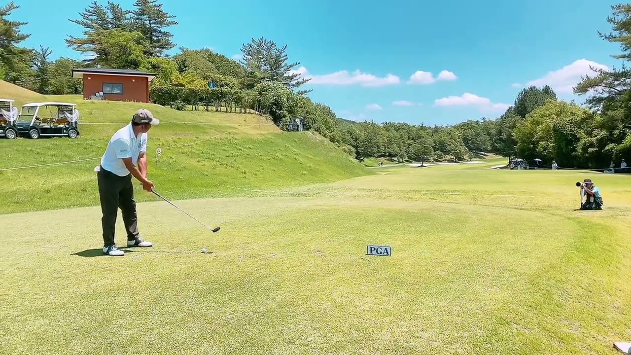 ゴルフ　池田勇太プロ　ティーショット　日本プロゴルフ選手権