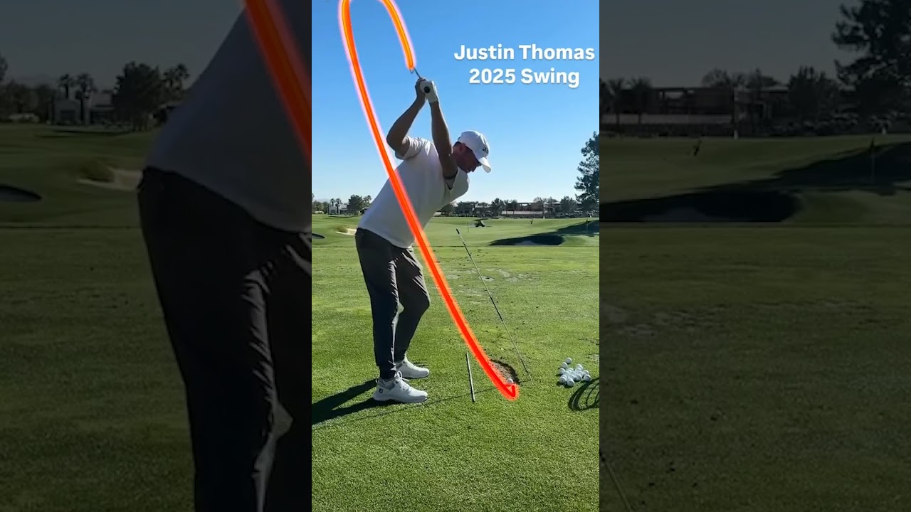 2025 Power Hitter Justin Thomas Awesome Swing Motion & Slow Motion