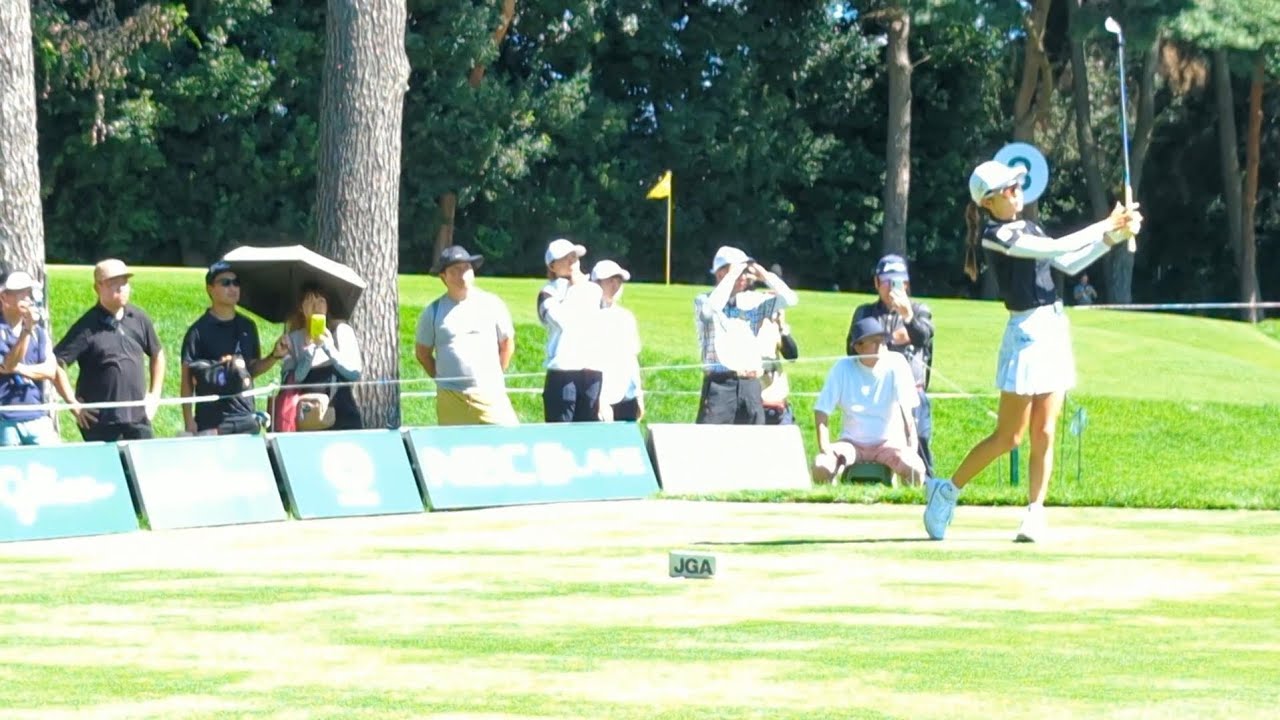 安田祐香プロのなめらかなスイング  #女子ゴルフ