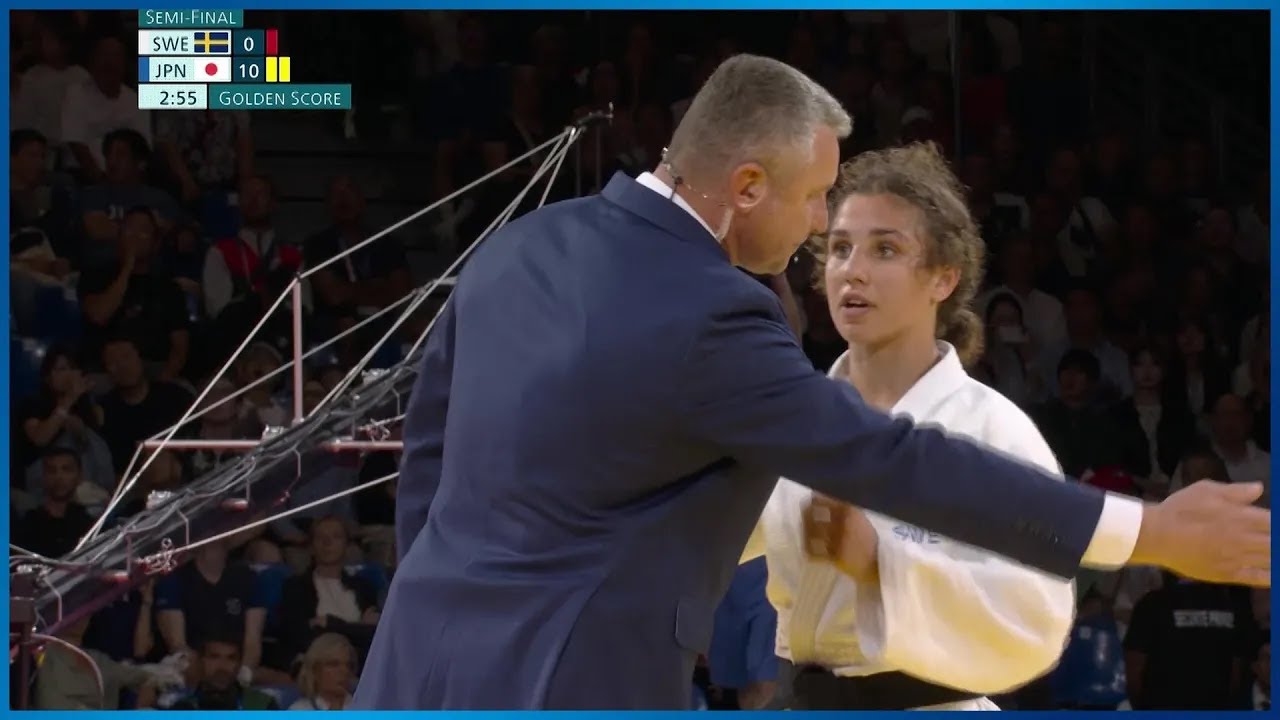 【柔道女子】角田夏実 反則勝ちで決勝進出 銀メダル以上確定！バブルファス納得いかず｜パリオリンピック 柔道女子48キロ級準決勝