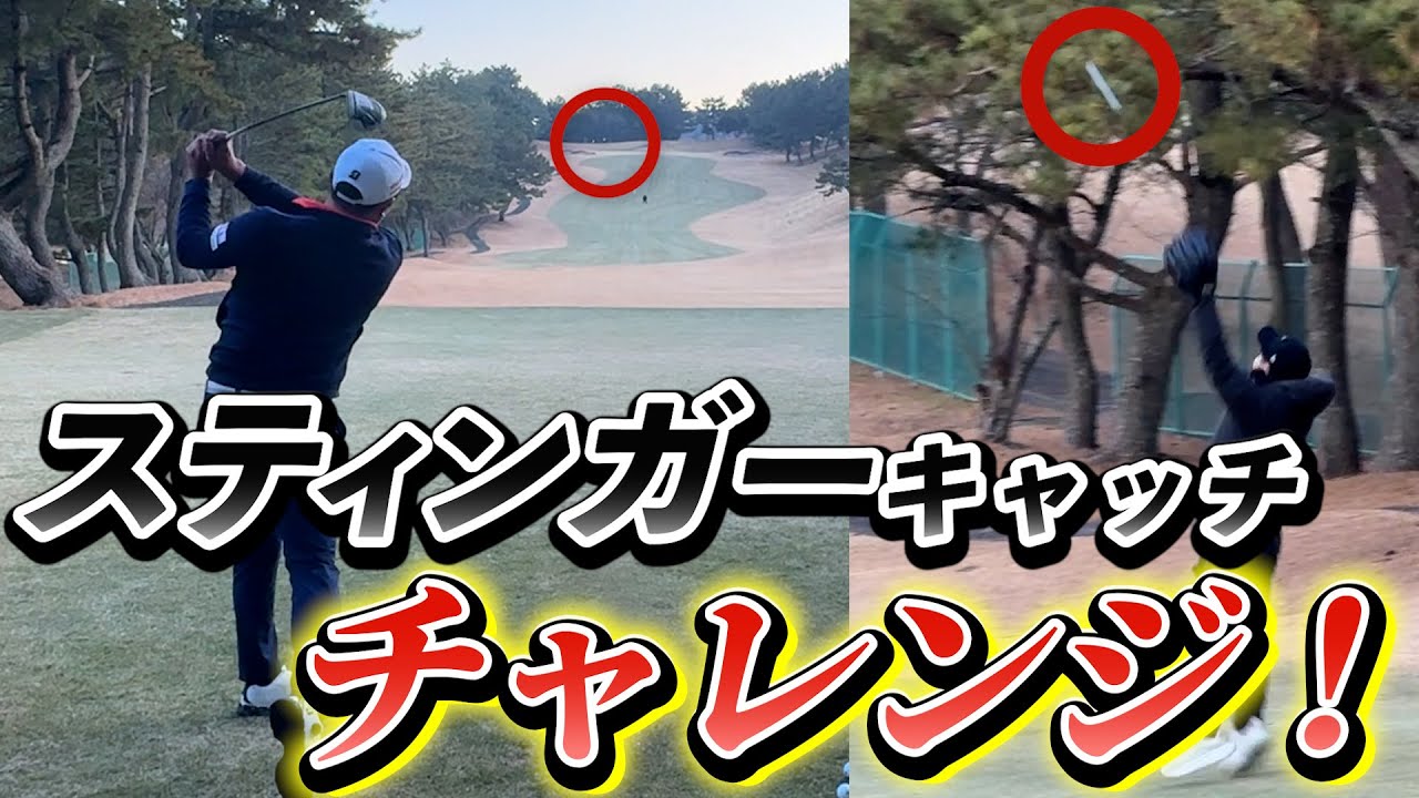 『ティーショットを捕球してみた！』堀川のスティンガーはどれくらい正確なのか検証！
