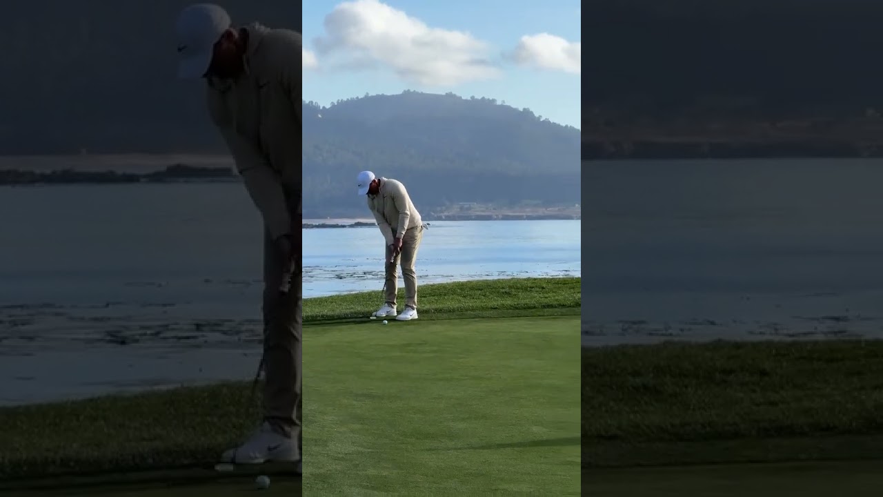 Rory McIlroy from way downtown on hole 7 at Pebble Beach. #TaylorMade #shorts